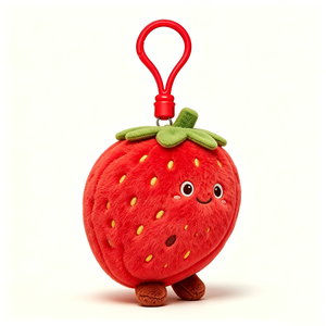 Llavero de peluche de fresa, colgante de peluche de fresa, llavero de fresa de peluche, mini juguete de peluche de fresa - Product Image 1
