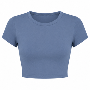 Camiseta Deportiva Premium Ecológica de Corte Ajustado, 100% Algodón Jersey, Cuello Redondo, Manga Corta, Estilo Retro Urbano con Logotipo - Product Image 1