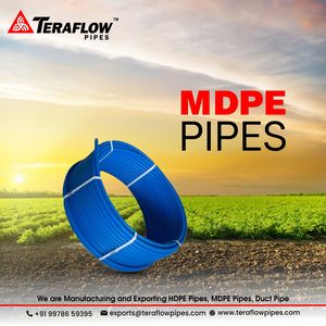 Tubería de HDPE TERAFLOW PE 80 de 60 Pulgadas (200 mm), Anti-UV, Ecológica, para Riego Agrícola, Fácil Instalación, Disponible en Grandes Cantidades - Product Image 1