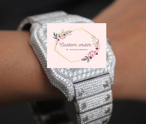 Reloj Analógico Cuadrado Personalizado de Acero Inoxidable con Moissanita para Hombre, Estilo Iced Out Bling Hip Hop, Joyería de Lujo para Fiesta con Incrustaciones - Product Image 3