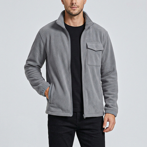 Chaqueta de Forro Polar para Hombre, Cuello Alto, Cierre de Cremallera, Color Sólido, Transpirable, para Otoño e Invierno, Chaqueta de Alta Calidad para Hombre - Product Image 4