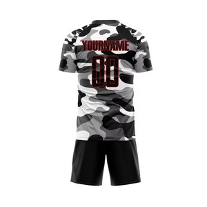 Custom Camouflage Soccer Jersey Set Men's Short Sleeve Sublimated Moisture Wicking <b>Athletic</b> Fit All Seasons Team Name Number - Product Image 3