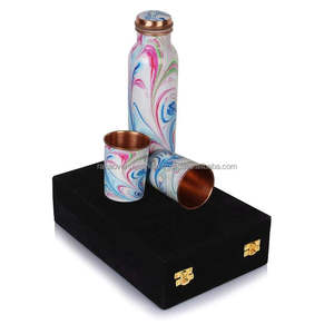 แก้วน้ำเก็บความร้อนพิมพ์ลายดิจิทัล ขนาด 1000 มล. ผลิตจากทองแดง เป็นมิตรกับสิ่งแวดล้อม ชุดคู่ - Product Image 1