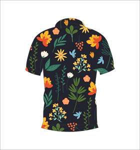 เสื้อโปโลชายลายดอกไม้เขตร้อน พิมพ์ลายทั้งตัว แขนสั้น สไตล์ลำลอง สำหรับเล่นกอล์ฟ - Product Image 2