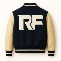 Veste universitaire de luxe Royal Fit Navy, boutonnage simple, logo brodé, col en V, style preppy pour homme, tricotée respirante pour l'hiver