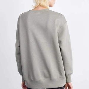 เสื้อสเวตเชิ้ตโอเวอร์ไซส์สำหรับผู้หญิง ลดราคาพิเศษ สีพื้น ขอบแขนและชายเสื้อแบบริบ สวมใส่สบาย สไตล์สตรีทแวร์ ขายส่งเสื้อสเวตเชิ้ตสำหรับสุภาพสตรี - Product Image 2