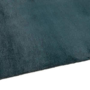 Tapis tissé à la main vert sarcelle foncé, tapis d'appoint haut de gamme vert sarcelle foncé, tapis fait main texturé uni - Product Image 2