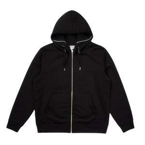 Mens <b>Black</b> Zip Hoodie <b>Sweatshirt</b> Oversized Fit Solid Color Casual Hooded Jacket Full Zip Front Pocket Breathable Fleece Cotton - Product Image 1
