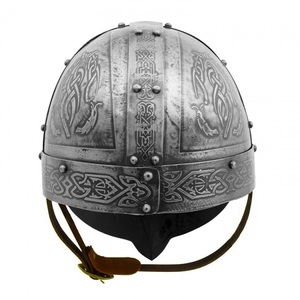 CH Indian Medieval Knight Viking Handmade Metal Armor War Chief Helmet 18 Gauge Halloween Christmas Home Gifts Calvin - Product Image 2