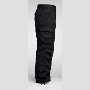 PANTALON CARGO SLIM FIT NOIR POUR HOMMES - Product Image 3