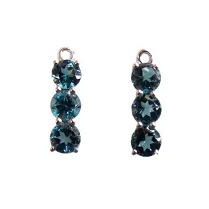 New Arrival Stylish London Blue Topaz Gemstone 925 Sterling Silver Gemstone Chandelier Earrings