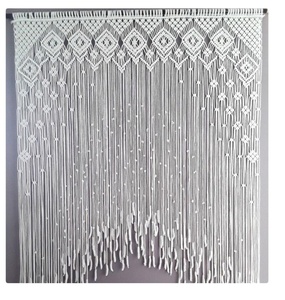 Macrame Window Curtain | Outdoor Backyard Party Home Decor Macrame <b>Door</b> Curtain | Large Wedding Backdrop Wall Hanging Tapestry - Product Image 1