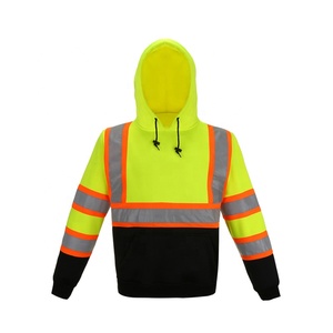 Sudadera de Seguridad Reflectante de Alta Visibilidad Clase 3, Impermeable, Fluorescente Amarilla, Talla 5XL, para Obras de Construcción - Product Image 1