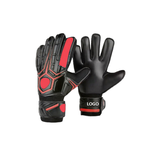 Gants de football professionnels pour enfants pour les sports d'hiver, protection des gardiens de but de futsal, fabriqués en cuir de latex PU, antidérapants, à lacets, pour les doigts - Product Image 2