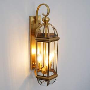 New Design Wall Hanging Brass Antique <b>Lantern</b> with Copper Antique Finishing For Household <b>Outdoor</b> Purpose - Product Image 3