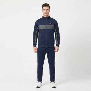 Conjunto Deportivo Informal para Hombre Hawk Eye, Azul Marino, con Cierre Completo, Diseño con Bloques de Color, Corte Regular, para Otoño - Product Image 1