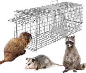 Live Life Small Big Pet Cat <strong>Trap</strong> <strong>Collapsible</strong> Metal Wire Cage for Guinea Square Shape Bait <strong>Trap</strong> Catch Stray <strong>Squirrel</strong> Pest Control - Product Image 5