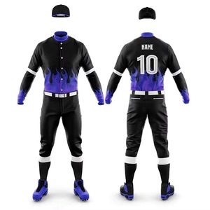 Hot Sale Breathable Sublimated 100% Polyester Quick Dry Baseball Uniform High Quality Custom Logo Custom Colors Unisex - Product Image 6