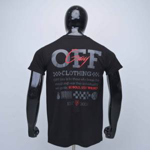 Camisetas de algodón gráfico de alta calidad al por mayor, fabricantes de ropa urbana con logotipo personalizado, estilo casual, camiseta negra premium para hombre - Product Image 5