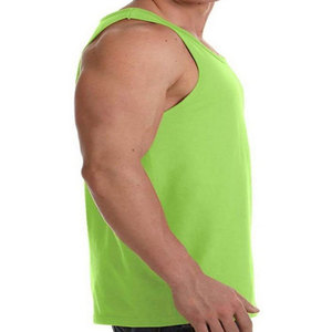 Débardeur côtelé sans manches pour homme, 60 % coton, 40 % polyester, coupe ajustée, col ras du cou, sans étiquette - Product Image 5