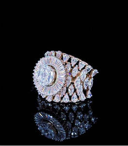 Colgante de Moissanita Chapado en Oro Rosa con Corte Ovalado, Dije de Circonita Cúbica con Halo, Regalo de Joyería - Product Image 3