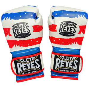 Guantes de Boxeo Cleto Reyes con Diseño de Bandera Americana, Cierre de Cordones de Cuero, Transpirables, Equipo de Entrenamiento para Adultos - Product Image 1