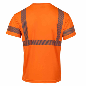 Chemise de travail industrielle haute visibilité, bandes réfléchissantes, légère, respirante, tissu anti-humidité, douce, durable. - Product Image 4