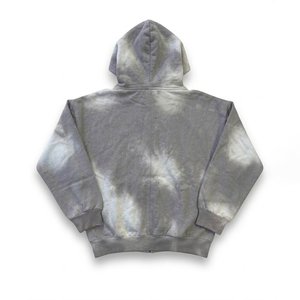 Conjunto de Sudadera con Capucha y Pantalones Cortos para Hombre, Estilo Tie Dye Gris, Ropa Deportiva Personalizada, Traje Casual para Correr, OEM ODM, Moda Masculina - Product Image 3
