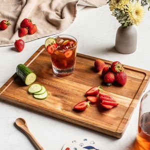 Rustic Grain Wood Kitchen Chopping Board Rectangle <b>Shape</b> Dishwasher Safe Non-Toxic - Product Image 2