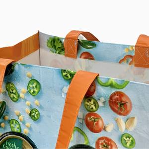 Bolsa de compras de venta directa de fábrica con cierre funcional en la parte superior, hecha de tela no tejida de PP RPET reciclado, fabricada en Vietnam. - Product Image 2