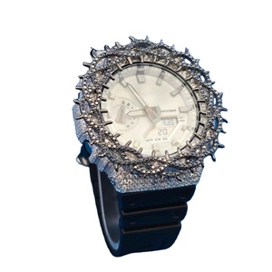 Relojes G Sho Reloj de Moissanite dorado de lujo Pantalla de fecha Reloj mecánico de diamante helado Automático para hombres Logotipo OEM a granel - Product Image 1