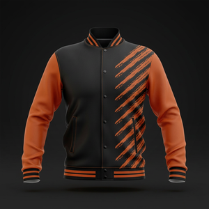 Veste bombardier universitaire Letterman de baseball unisexe vêtements de sport d'hiver pour hommes en cuir de laine véritable imperméable grande taille double couleur - Product Image 3