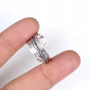Handmade Adjustable Boho <b>Statement</b> Band Tribal Engraved Minimalist Jewelry Ethnic Fashion <b>Ring</b> Nature Inspired Artisan Gift - Product Image 2
