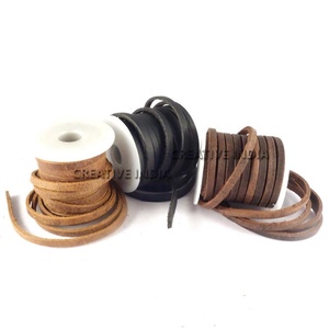 High Quality Flat <b>Leather</b> Cord, <b>Leather</b> Lace for DIY Craft Jewelry and Other Accessories at Whole Sale Price - Product Image 1