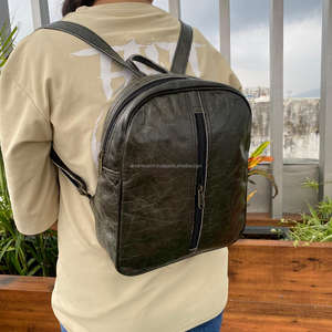 Mochila de Cuero Auténtico de Grano Completo, Personalizada, Hecha a Mano, Unisex, Vintage, Cuero de Vaca, Alta Calidad, Portátil - Product Image 3