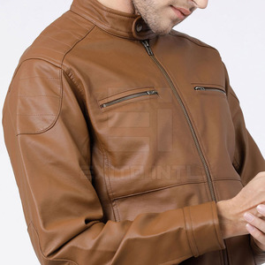 Chaqueta de Cuero para Hombre con Cuello Alto y Logotipo Personalizado - Alta Calidad, Secado Rápido y Transpirable, Ecológica, Moda de Invierno - Product Image 4