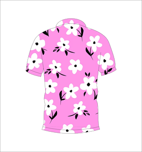 เสื้อโปโลพิมพ์ลายดอกไม้แบบกำหนดเอง แขนสั้น สวมใส่สบาย เหมาะสำหรับกอล์ฟ เทนนิส ชุดทีมฤดูร้อน - Product Image 4
