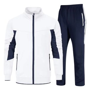 Conjunto Deportivo Premium para Hombre, Mezcla de Poliéster/Algodón, Informal, Transpirable, Ligero, para Entrenamiento de Invierno, con Bloques de Color - Product Image 1