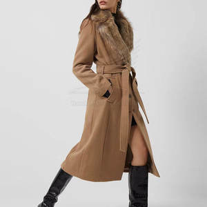 Manteau long d'hiver pour femme, coupe droite, en toile respirante, best-seller - Product Image 4