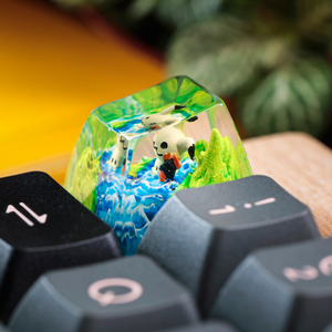 Teclas Artesanales Bosque Místico, Teclas Artesanales Personalizadas, Teclas Anime Lindas, Teclas Verdes, Juego de Teclas, Teclas de Madera - Product Image 2