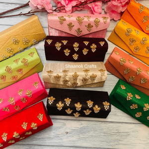Traditional Embroidered Pattern Work Case Wedding Return Gifts Handbags Purses Clutch for Women's Gift for Wedding Favors - Product Image 1
