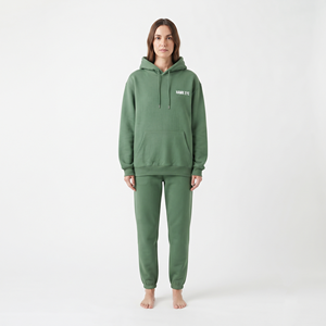 Conjunto de Sudadera con Capucha y Pantalones Deportivos de Invierno y Otoño para Mujer, de Alta Calidad, Personalizado, con Logotipo Personalizado en el Frente, Estilo Informal - Product Image 1