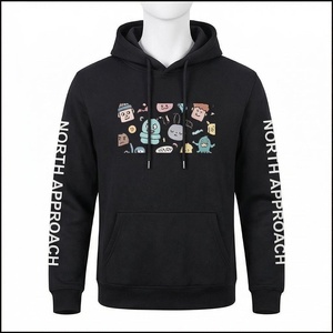 Sweat-shirt à capuche pour homme North Approach, imprimé dessin animé, coupe classique, coton, décontracté, automne, avec poche avant - Product Image 1