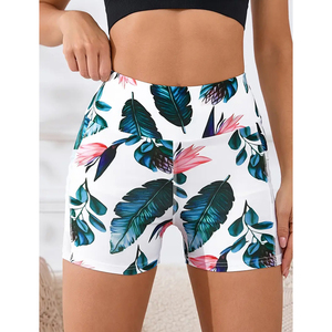Pakistan Made <b>Top</b> Product Sublimation Print <b>Shorts</b>, High Quality Elastic Waist Yoga Fitness Wear Women Gym <b>Shorts</b> - Product Image 1