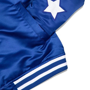 Best Quality Wholesale Satin <b>Varsity</b> <b>Jacket</b> For Women Sportswear Custom Logo Winter Quilted Lining Satin <b>Jacket</b> - Product Image 4