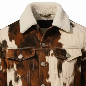 Blouson aviateur en cuir de vachette pour homme, style motard classique, fermeture éclair asymétrique, décontracté, design personnalisable, coupe-vent, respirant - Product Image 3
