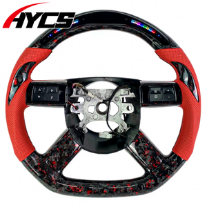 Volant Sport LED RPM en Fibre de Carbone Forgée Sur Mesure pour Chrysler 300 300c 300srt SRT8 <span class=keywords><strong>Dodge</strong></span> <span class=keywords><strong>Charger</strong></span> Challenger 2005-2008 - Product Image 1