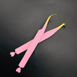 แคลมเมอร์ โปรเฟสชั่นแนล แลช เอ็กซ์เทนชั่น ทวีซเซอร์ส สแตนเลสสตีล ป้องกันแม่เหล็ก ปลายเรียบ สำหรับต่อขนตาและตกแต่งคิ้ว อุปกรณ์เสริมความงามสำหรับร้านเสริมสวย สีชมพู - Product Image 6