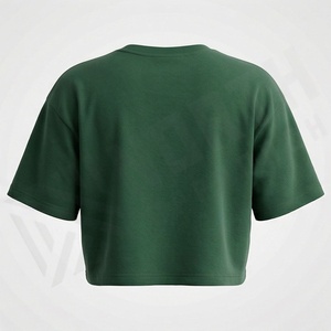 Camiseta Lisa para Mujer, Personalizable con Color, Impresión de Camisetas de Algodón, Top Corto Holgado, Camisetas Holgadas para Mujer, Ropa Deportiva para Gimnasio - Product Image 2