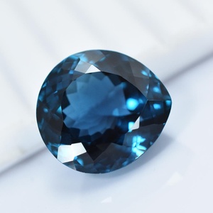 Saphir bleu naturel du Sri Lanka, taille poire, pierre précieuse en vrac, pierre de naissance de septembre, pour la fabrication de bijoux, vente en gros - Product Image 1